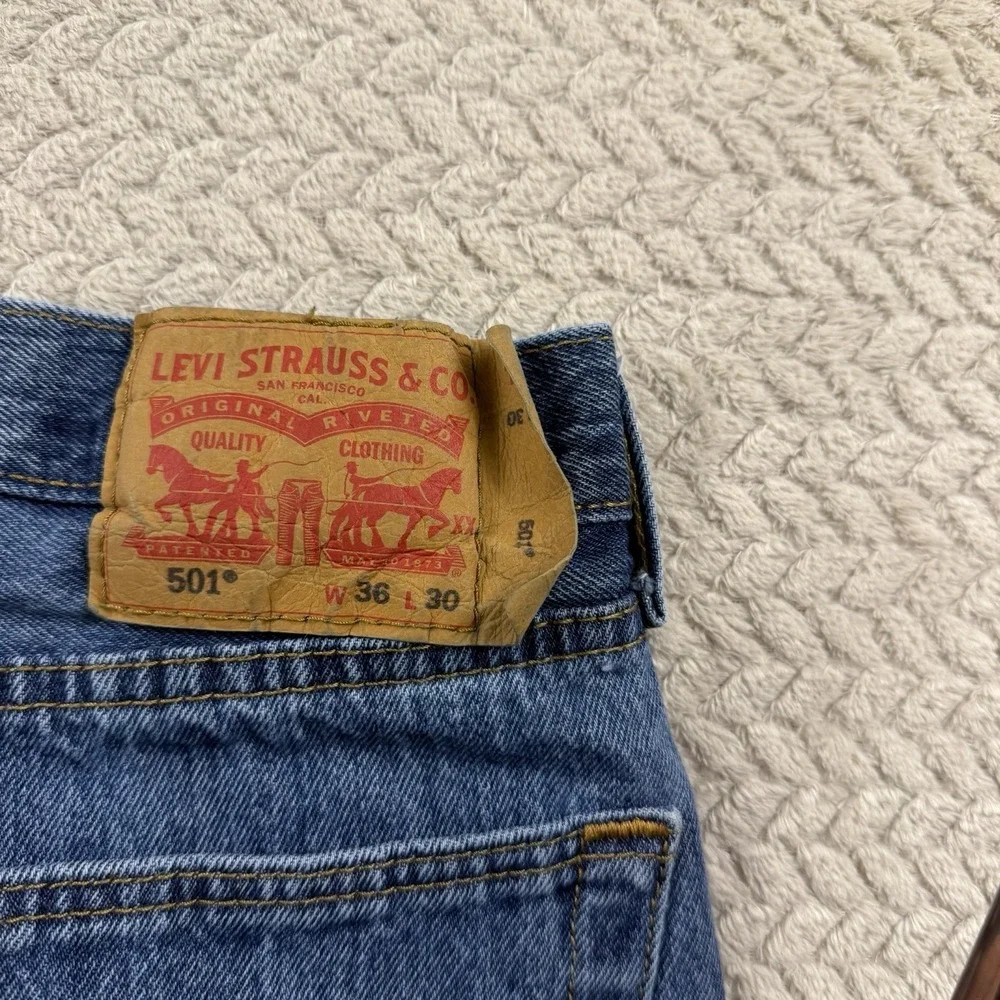 Levi's‎ 501 xx Button Fly Jeans Men's 36x30 Blue Original Fit Straight Leg Rodeo